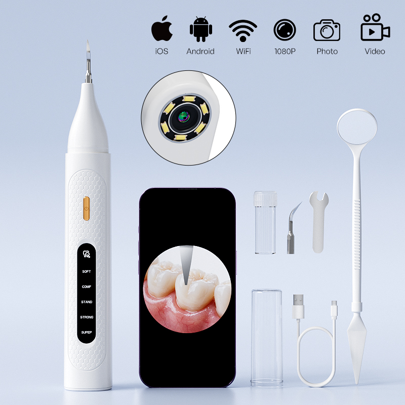 Teeth Whitening Video - Ультразвуковой очиститель зубов с камерой, электрический