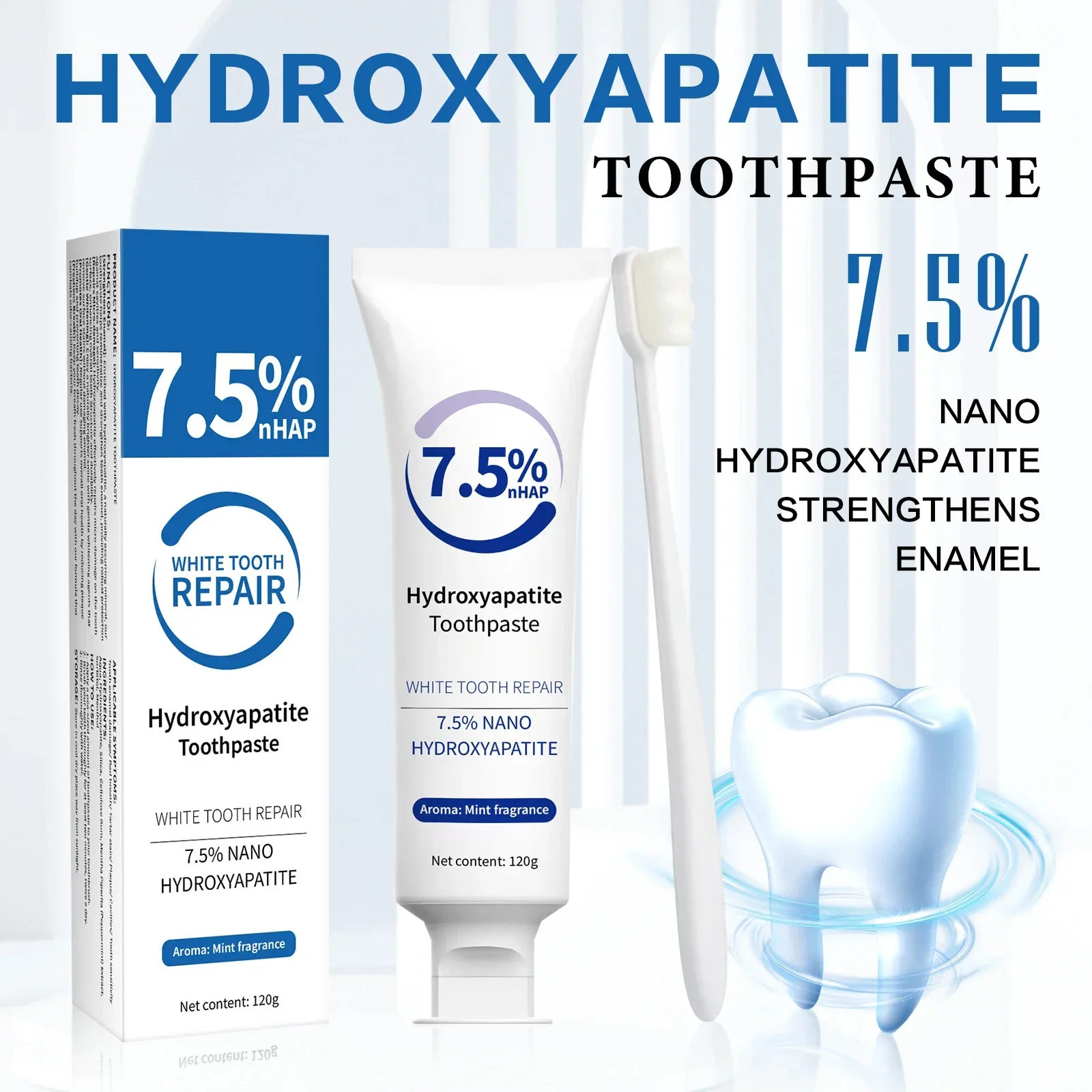 Teeth Whitening Natural - Набор: зубная паста и отбеливающая ручка-аппликатор