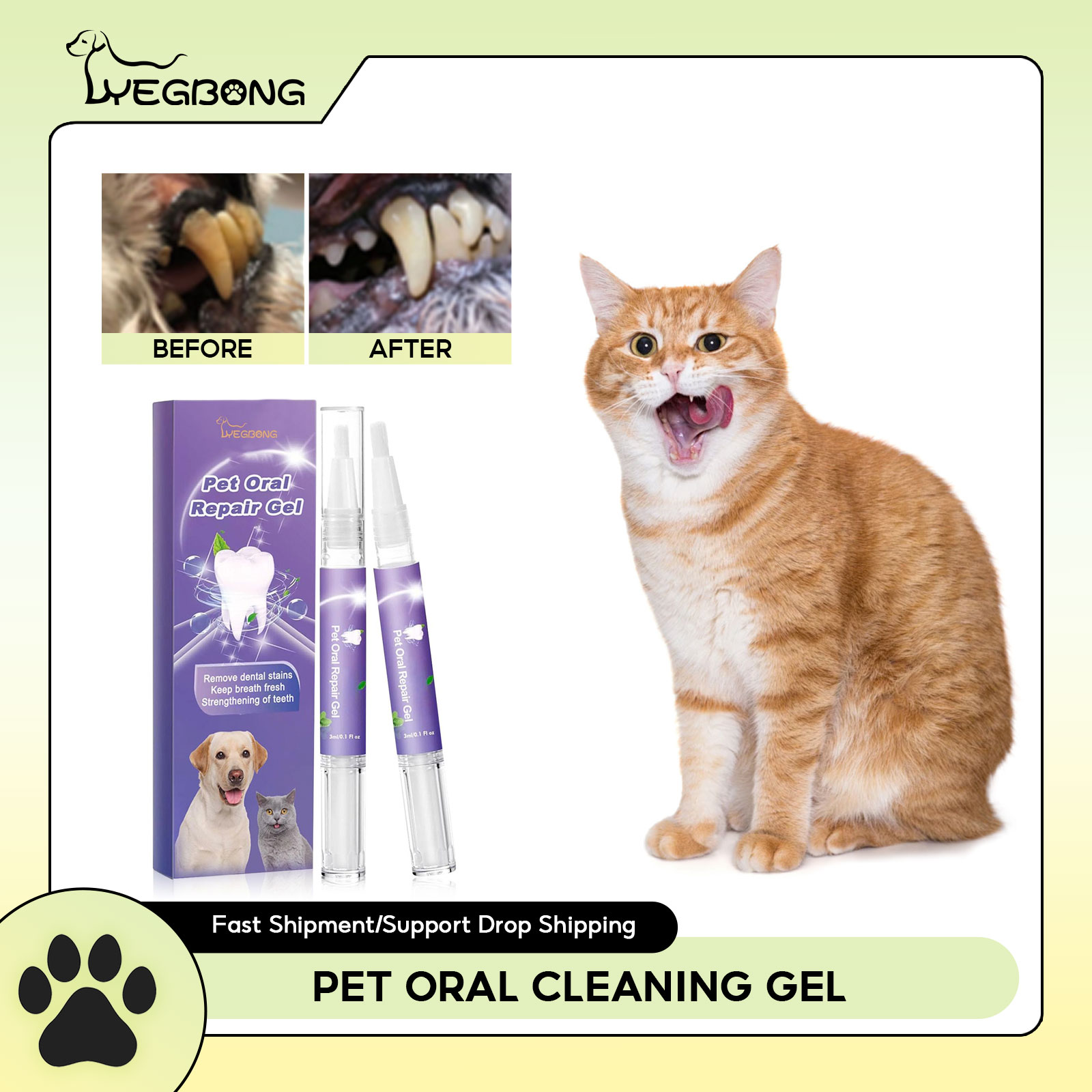 Teeth Whitening Cream - Гель для восстановления полости рта для