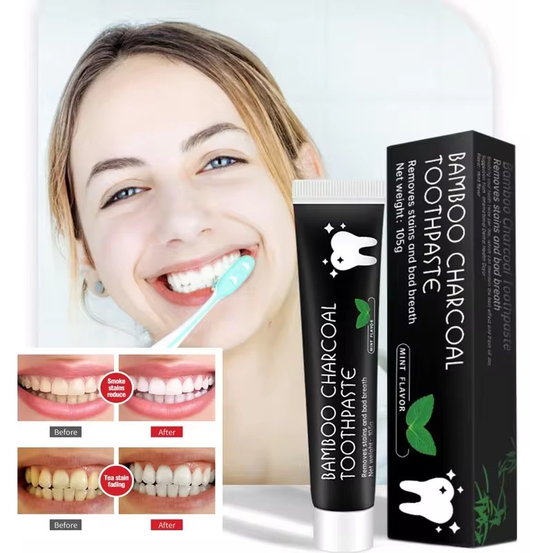 Teeth Whitening Charcoal - Отбеливающая зубная паста с бамбуковым углем: