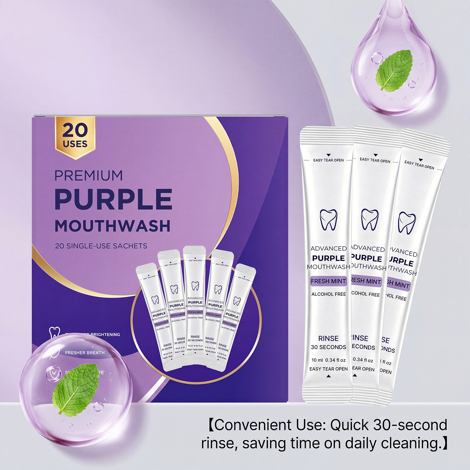Набор из 20/40 флаконов фиолет – обзор и цена Teeth Whitening Natural