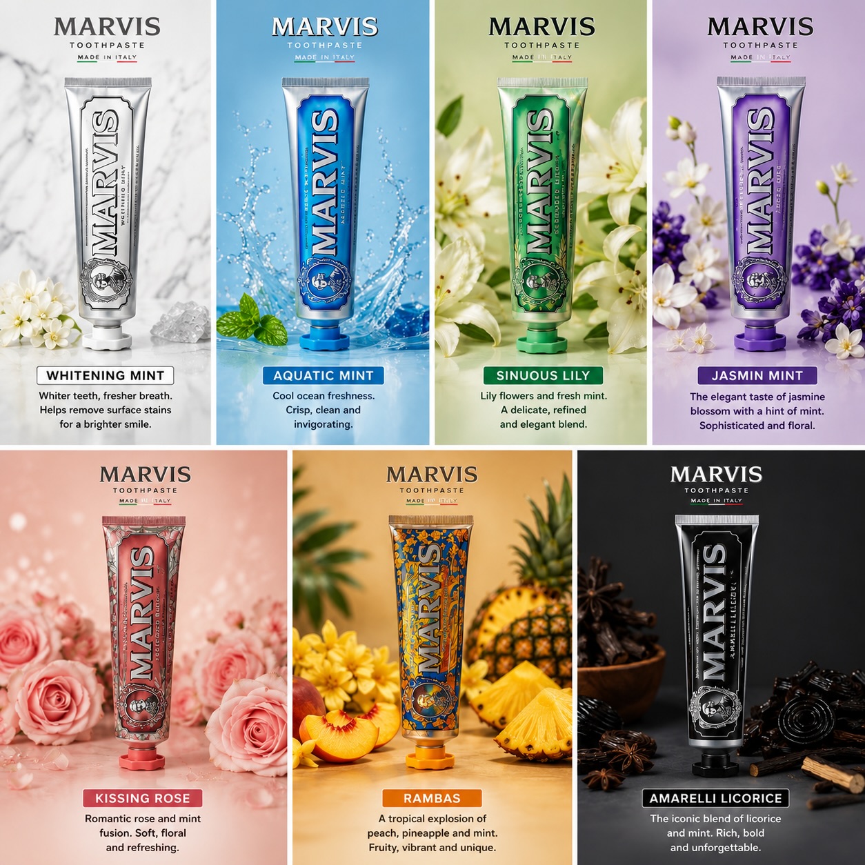 Зубная паста Marvis Mint для п – обзор и цена Teeth Whitening Cream