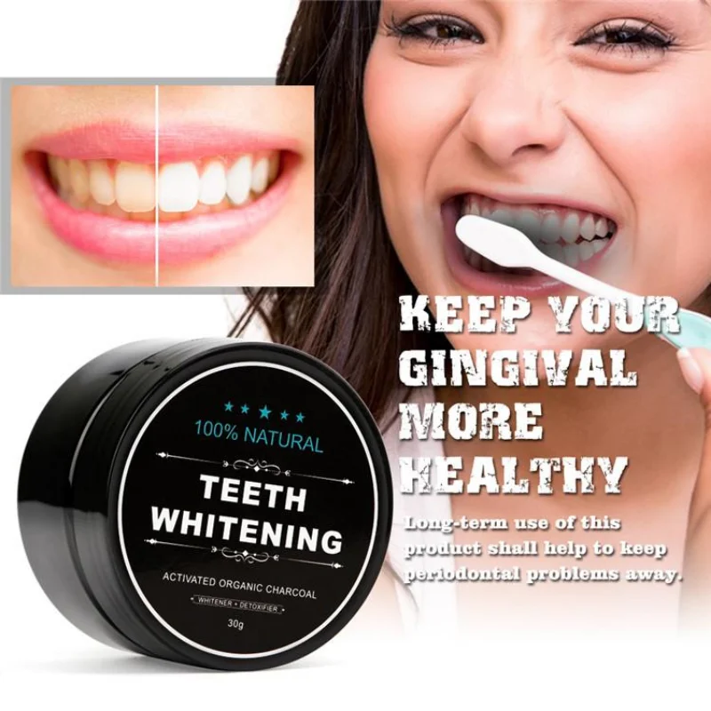 Пищевой порошок для зубов, дре – обзор и цена Teeth Whitening Charcoal