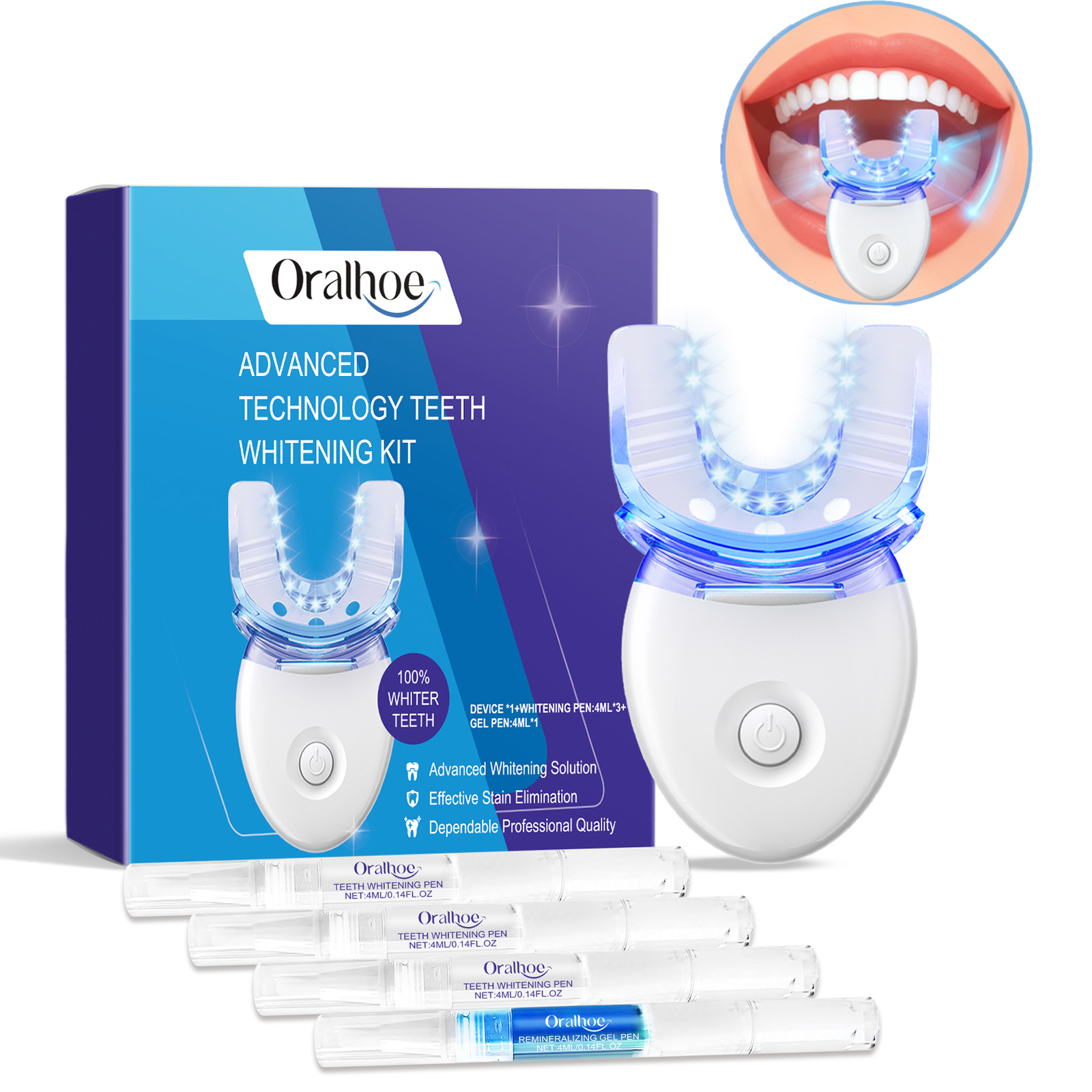 Профессиональный комплект свет – обзор и цена Teeth Whitening Cream