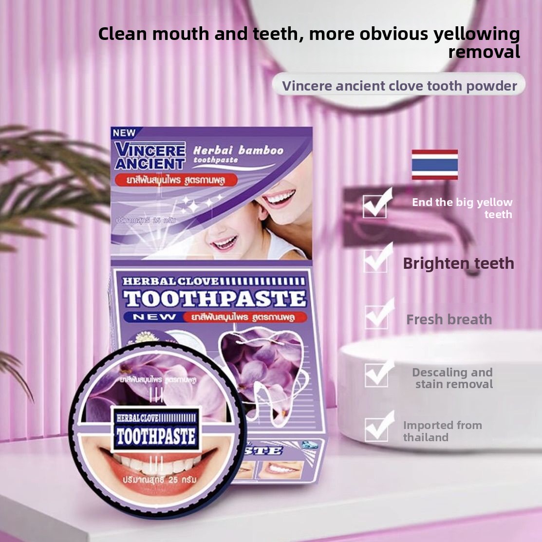 Натуральный тайский зубной пор – обзор и цена Teeth Whitening Charcoal